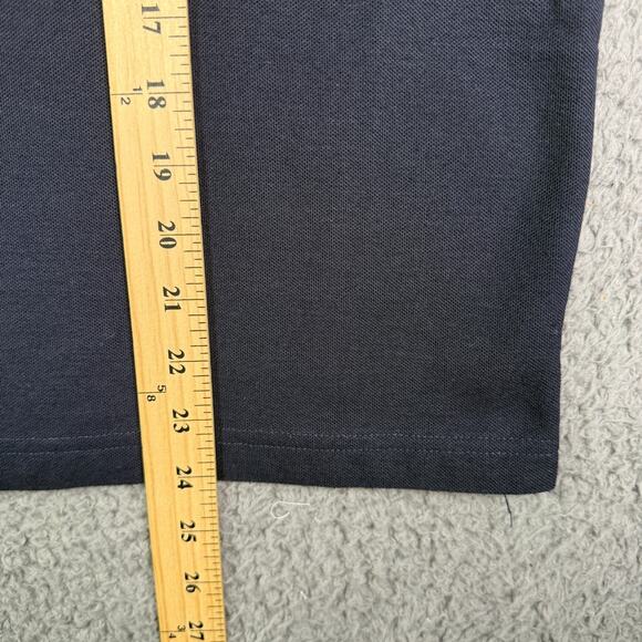 U-510 Polo Shirt Mens Large Navy Blue Pique Mesh Stretch Under 510 Button Down - Picture 7 of 8